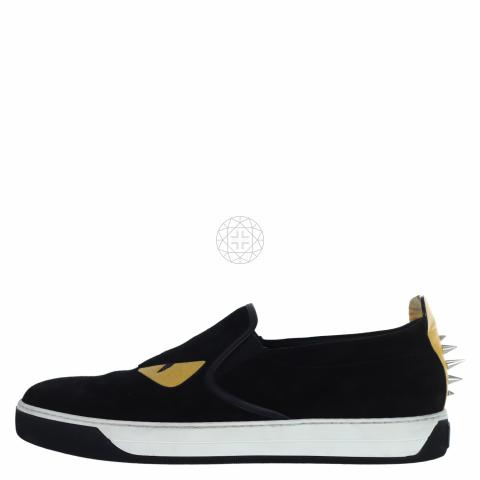 Sell Fendi Monster Eyes Slip On Sneakers Black HuntStreet